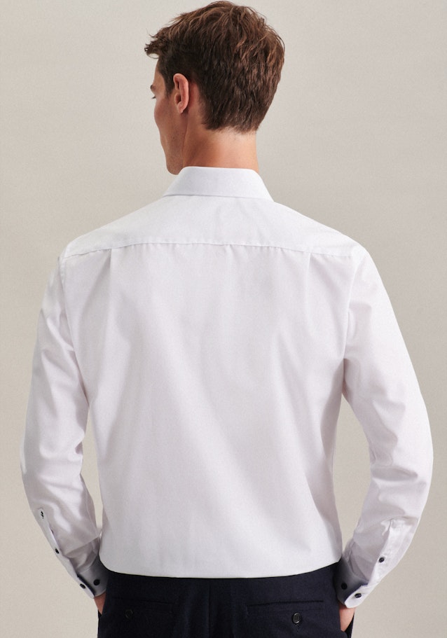 Non-iron Structure Business Shirt in Regular with Kent-Collar in White |  Seidensticker Onlineshop