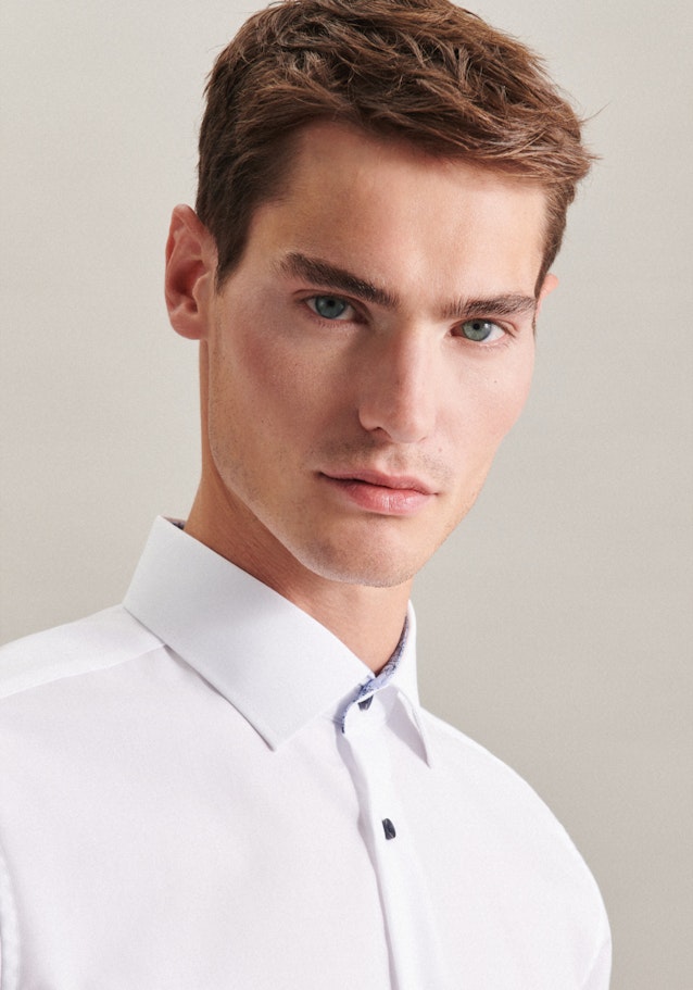 Non-iron Structure Business Shirt in Regular with Kent-Collar in White |  Seidensticker Onlineshop