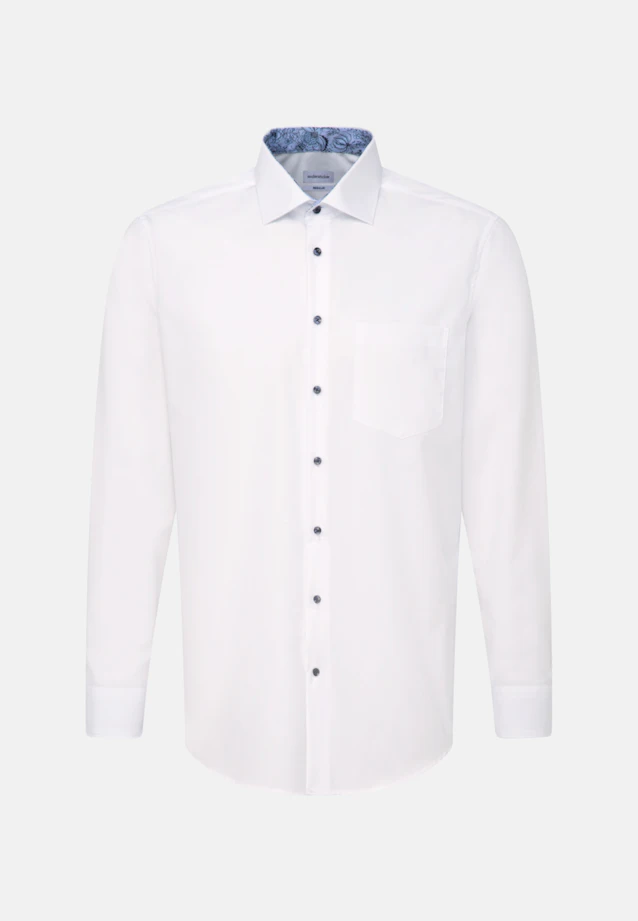 Regular Business Hemd Uni in Weiß |  Seidensticker Onlineshop