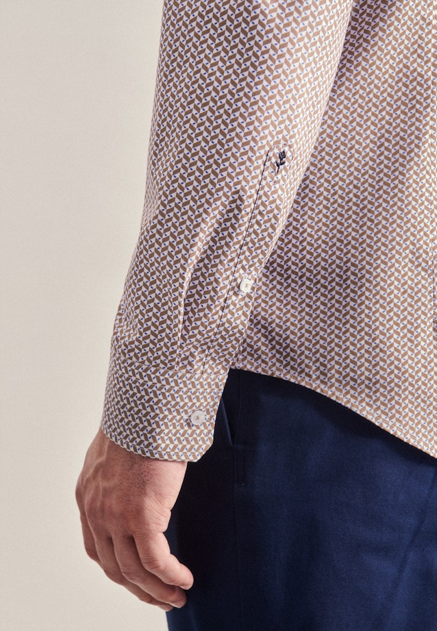 Shaped Chemise d'affaires rayures in Marron |  Seidensticker Onlineshop