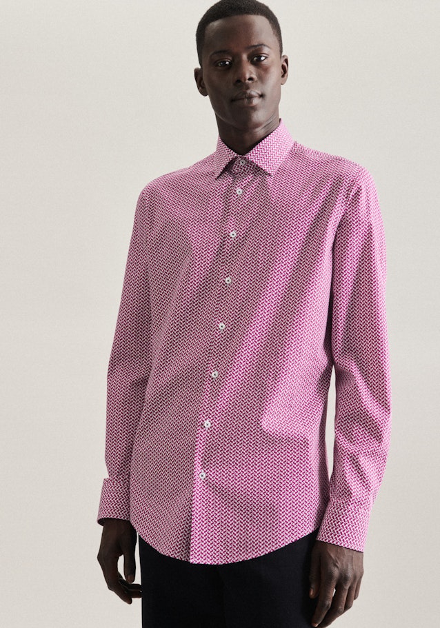 Popeline Business Hemd in Shaped mit Kentkragen in Rosa/Pink | Seidensticker Onlineshop