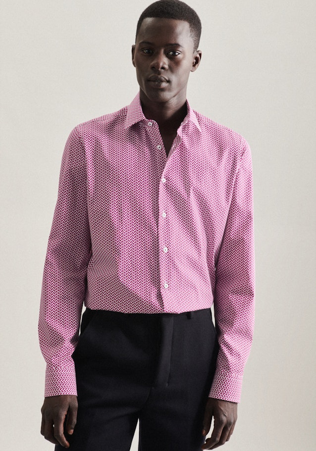 Business Shirt in Shaped with Kent-Collar in Pink |  Seidensticker Onlineshop