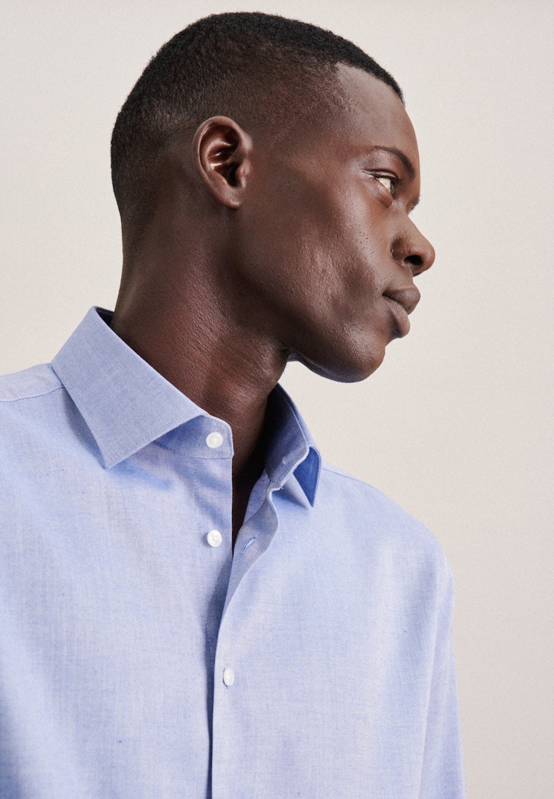 Easy-iron Twill Business Shirt in X-Slim with Kent-Collar