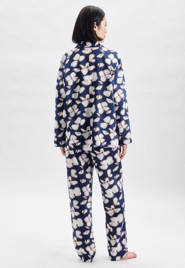 Pyjama aus 100% Modal in Mittelblau |  Seidensticker Onlineshop