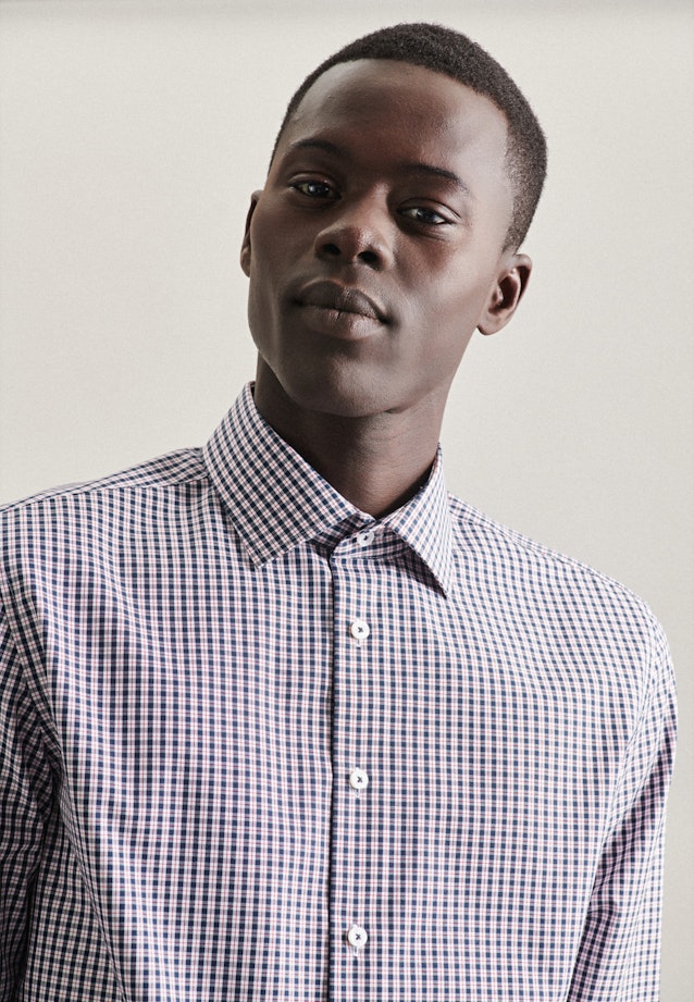 Slim Business shirt Check in Dark Blue |  Seidensticker Onlineshop