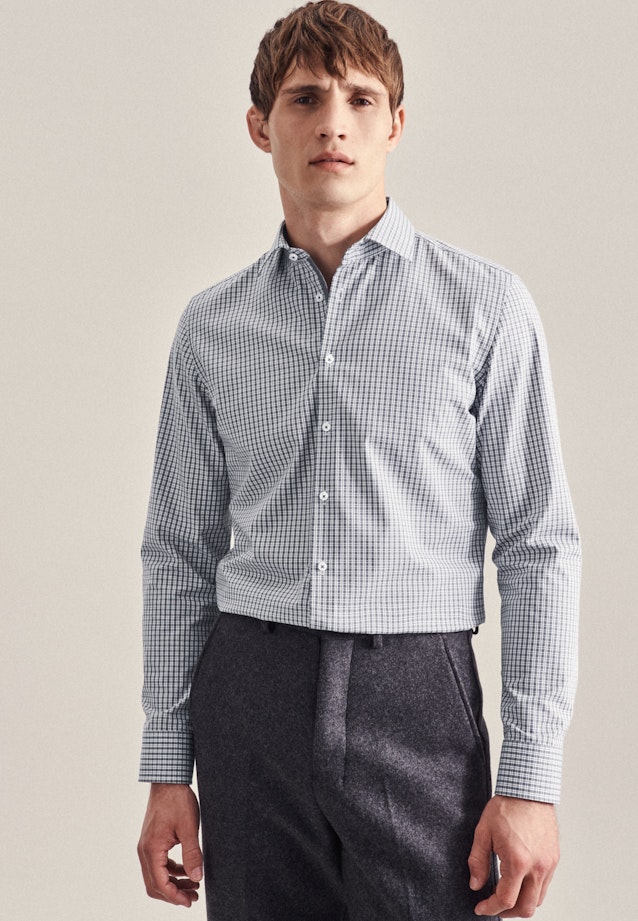 Slim Business shirt Check in Grey |  Seidensticker Onlineshop