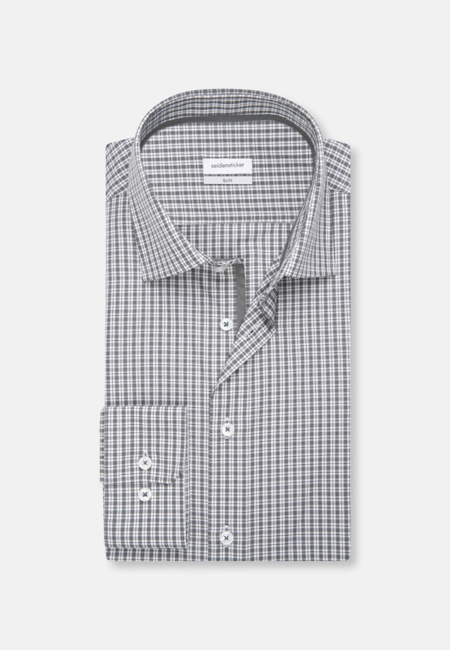 Slim Business shirt Check in Grey |  Seidensticker Onlineshop