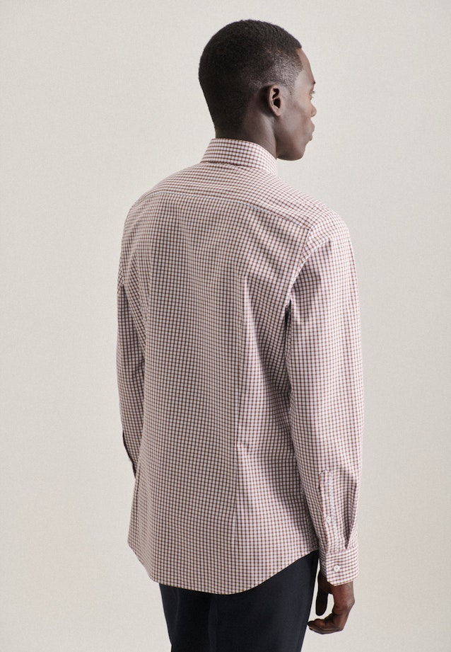 Slim Business shirt Check in Brown |  Seidensticker Onlineshop