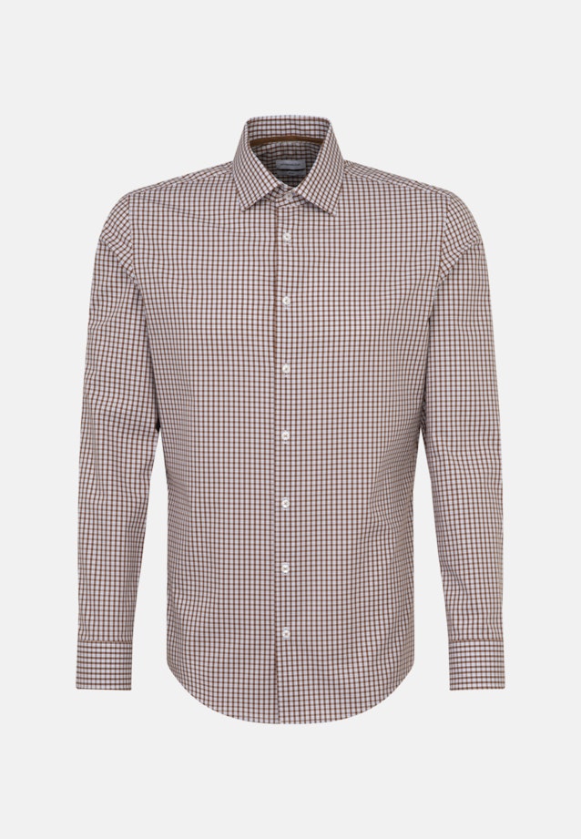 Slim Business shirt Check in Brown |  Seidensticker Onlineshop