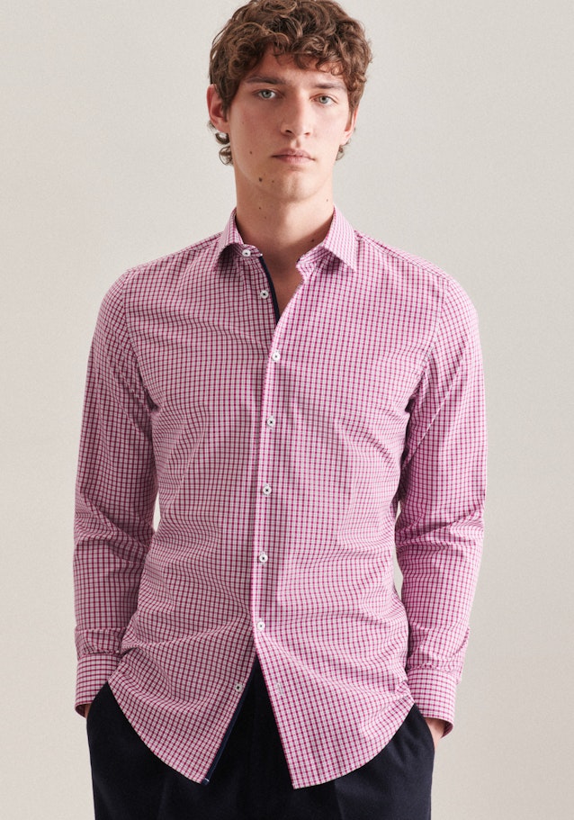 Easy-iron Poplin Business Shirt in Slim with Kent-Collar in Pink | Seidensticker Onlineshop