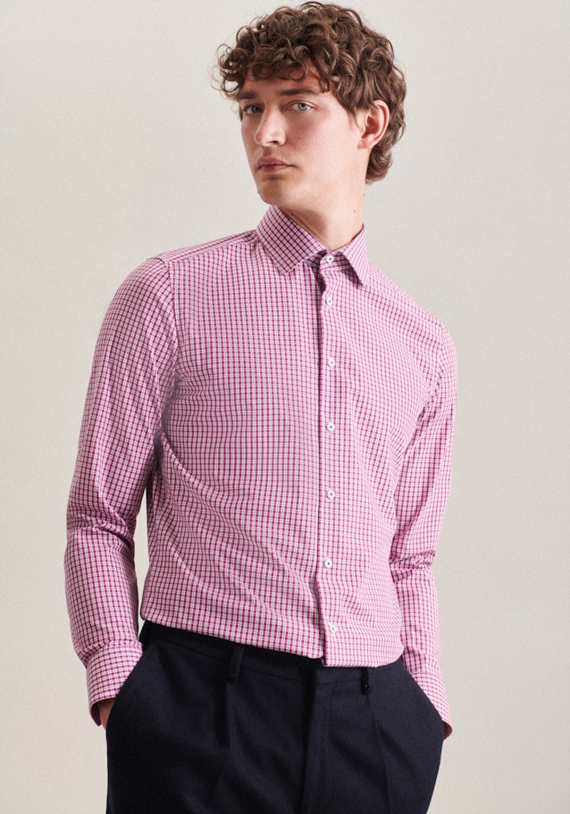 Easy-iron Poplin Business Shirt in Slim with Kent-Collar in Pink |  Seidensticker Onlineshop