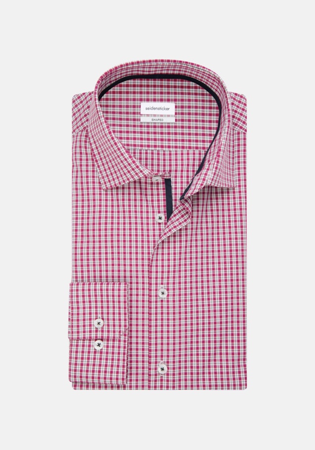 Bügelleichtes Popeline Business Hemd in Slim mit Kentkragen in Rosa/Pink |  Seidensticker Onlineshop