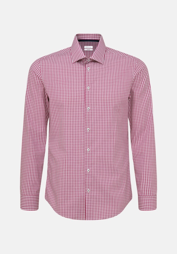Bügelleichtes Popeline Business Hemd in Slim mit Kentkragen in Rosa/Pink |  Seidensticker Onlineshop