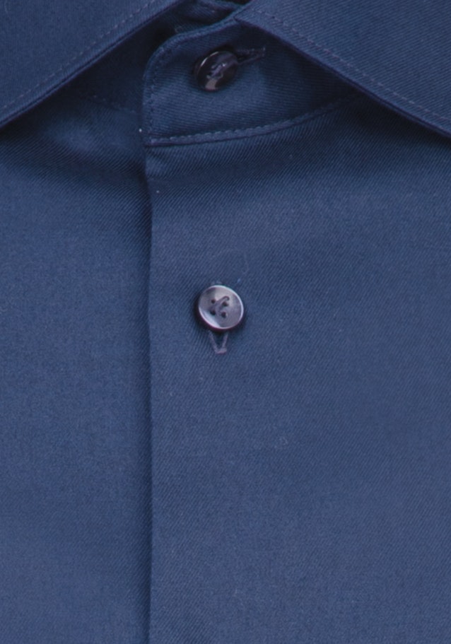 Non-iron Twill Business overhemd in Shaped with Kentkraag in Donkerblauw |  Seidensticker Onlineshop