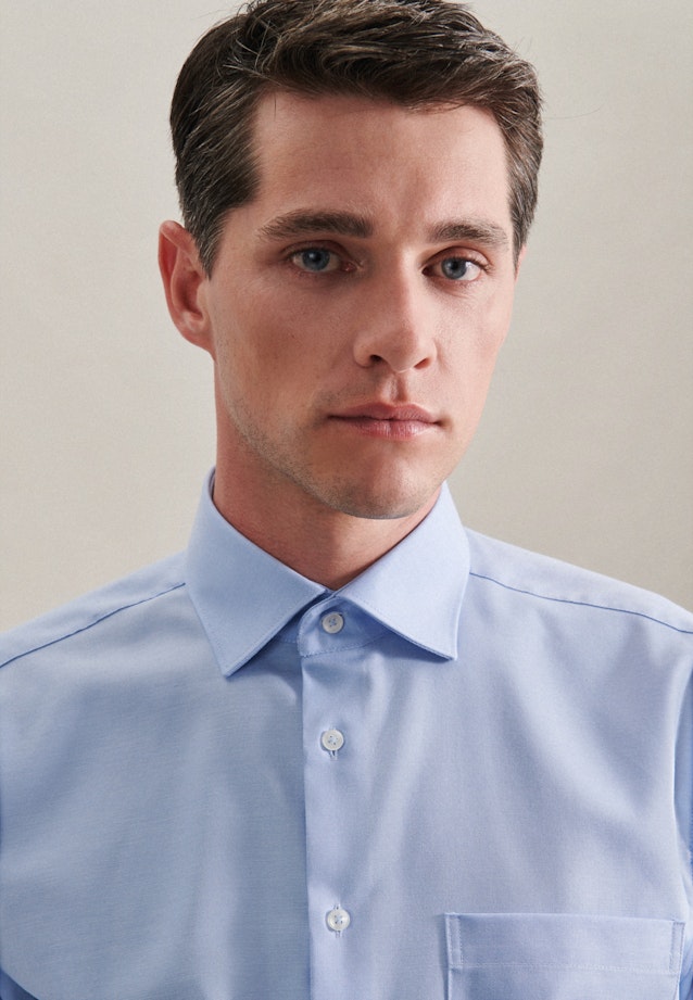 Regular Chemise d'affaires Uni in Bleu Clair |  Seidensticker Onlineshop