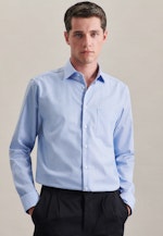 Regular Chemise d'affaires Uni in Bleu Clair |  Seidensticker Onlineshop