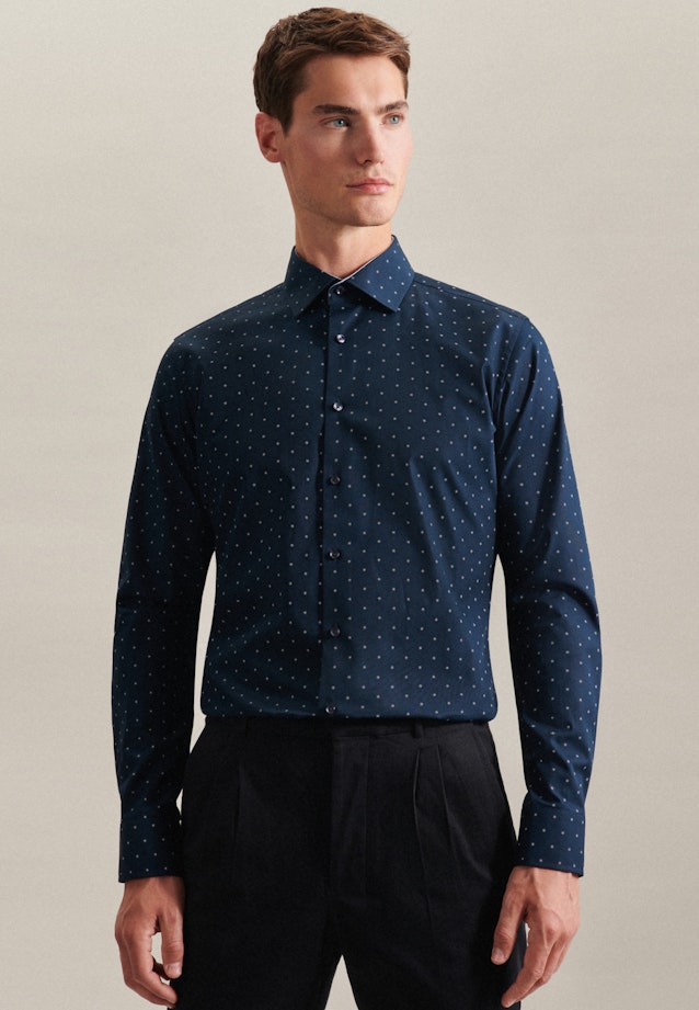 X-Slim Chemise d'affaires Imprimé in Bleu Foncé |  Seidensticker Onlineshop