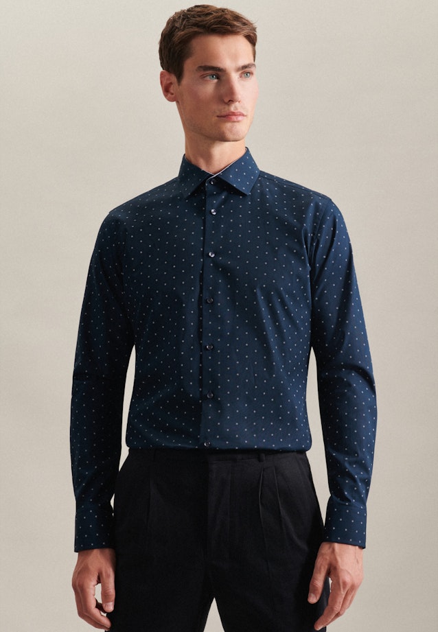 X-Slim Chemise d'affaires Imprimé in Bleu Foncé |  Seidensticker Onlineshop
