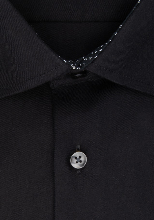Easy-iron Twill Business Shirt in Slim with Kent-Collar in Black |  Seidensticker Onlineshop