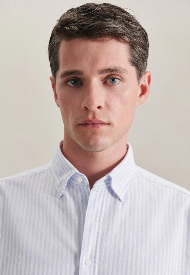 Regular Chemise d'affaires rayures in Bleu Clair |  Seidensticker Onlineshop