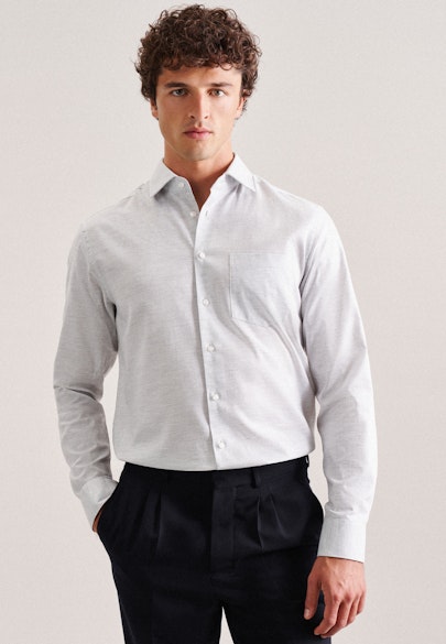 Regular Business shirt Uni in Grey |  Seidensticker Onlineshop