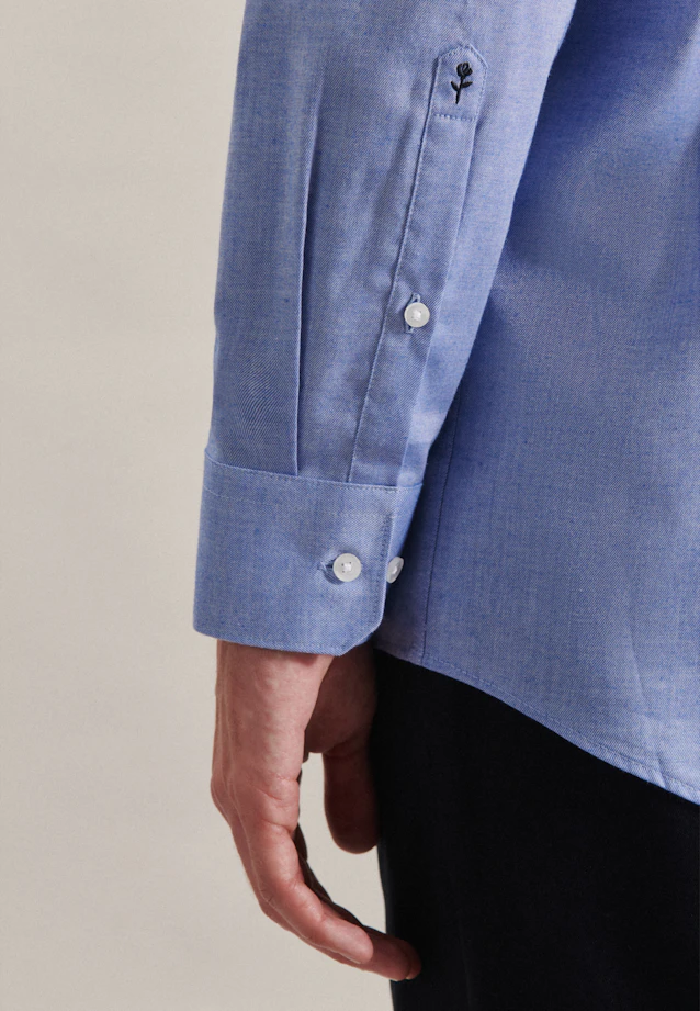 Regular Chemise d'affaires Uni in Bleu Clair |  Seidensticker Onlineshop
