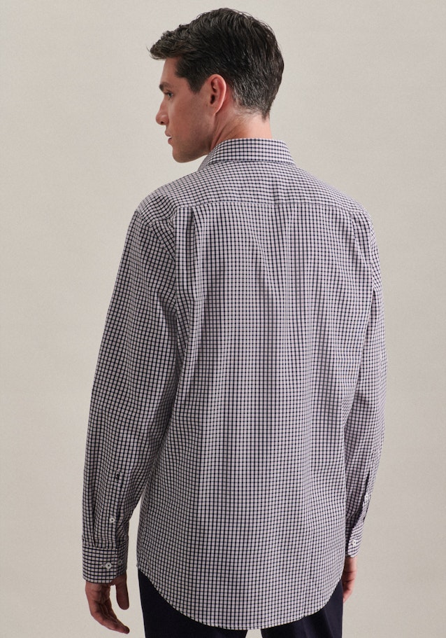 Easy-iron Poplin Business Shirt in Regular with Kent-Collar in Dark Blue | Seidensticker Onlineshop