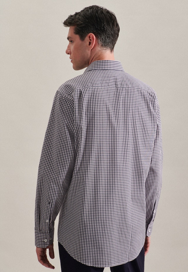 Easy-iron Poplin Business Shirt in Regular with Kent-Collar in Dark Blue | Seidensticker Onlineshop