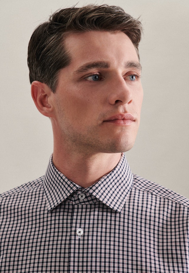 Regular Business Hemd Karo in Dunkelblau |  Seidensticker Onlineshop