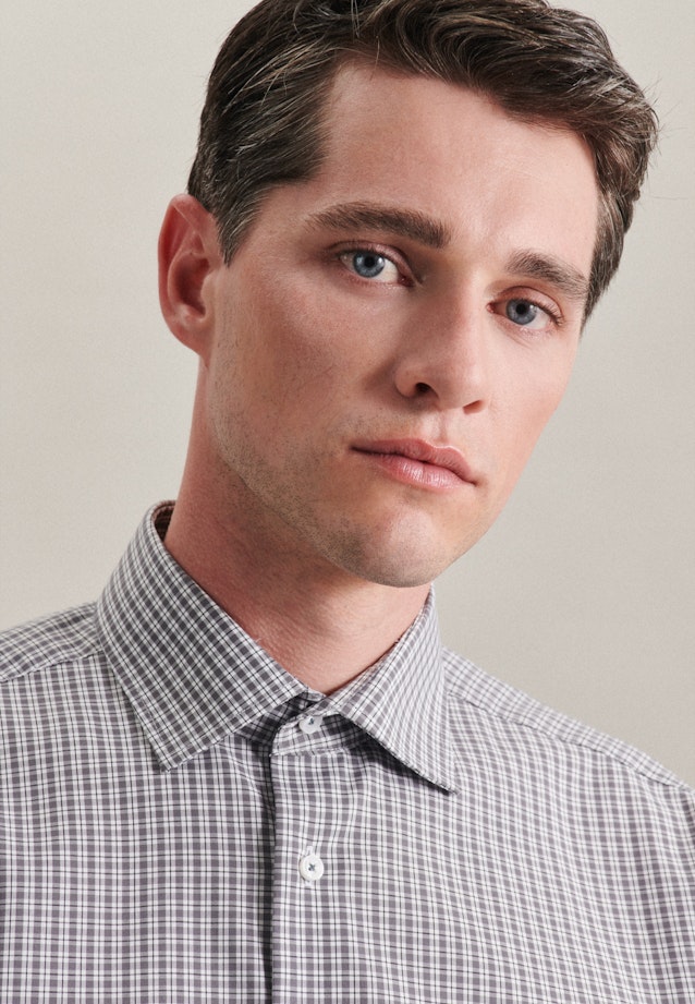Regular Business shirt Check in Grey |  Seidensticker Onlineshop