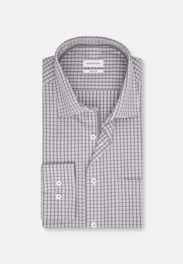 Regular Business shirt Check in Grey |  Seidensticker Onlineshop
