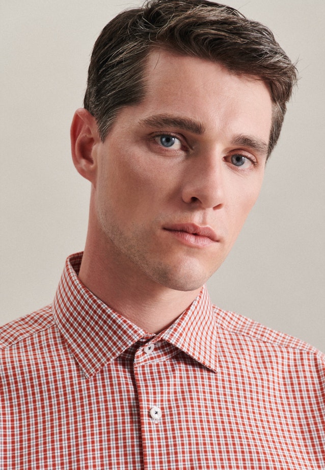 Easy-iron Poplin Business Shirt in Regular with Kent-Collar in Orange |  Seidensticker Onlineshop