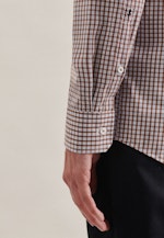 Regular Business shirt Check in Brown |  Seidensticker Onlineshop