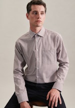 Regular Business shirt Check in Brown |  Seidensticker Onlineshop