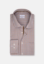 Regular Business shirt Check in Brown |  Seidensticker Onlineshop