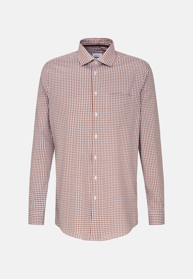 Regular Business shirt Check in Brown |  Seidensticker Onlineshop