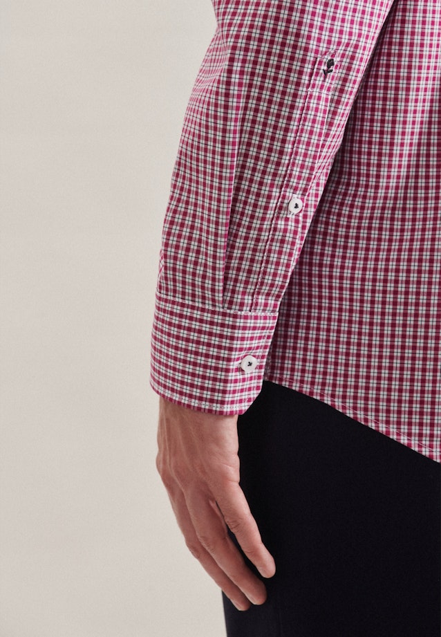 Bügelleichtes Popeline Business Hemd in Regular mit Kentkragen in Rosa/Pink |  Seidensticker Onlineshop