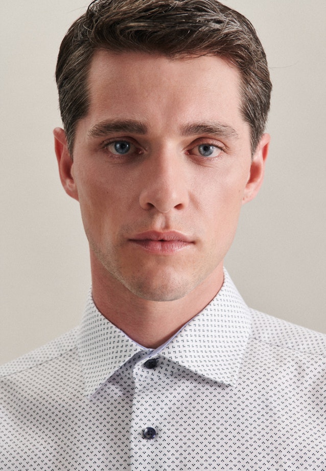 Regular Chemise d'affaires Imprimé in Bleu Foncé |  Seidensticker Onlineshop