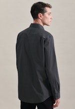 Regular Business Hemd Druck in Schwarz |  Seidensticker Onlineshop