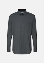 Regular Business Hemd Druck in Schwarz |  Seidensticker Onlineshop