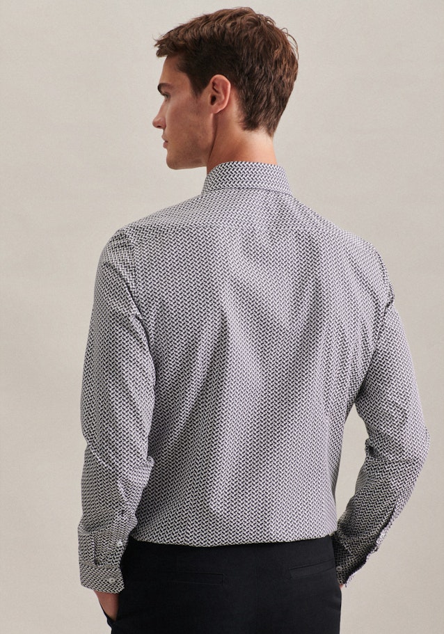 Popeline Business Hemd in Shaped mit Kentkragen und extra langem Arm in Grau |  Seidensticker Onlineshop