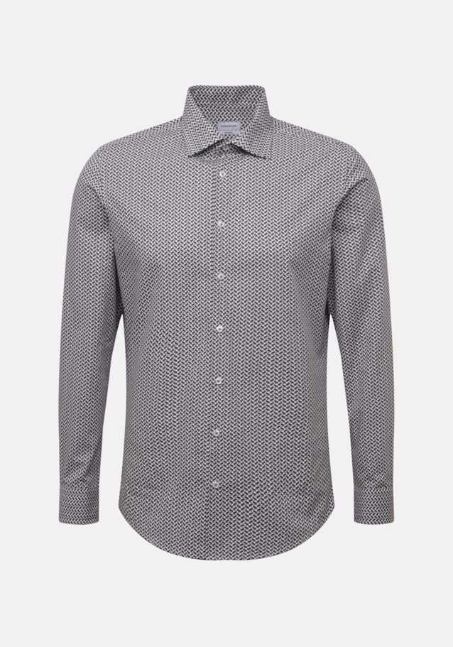 Poplin Business Shirt in Shaped with Kent-Collar and extra long sleeve in Grey |  Seidensticker Onlineshop