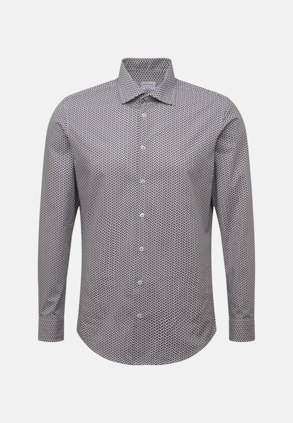 Poplin Business Shirt in Shaped with Kent-Collar and extra long sleeve in Grey |  Seidensticker Onlineshop