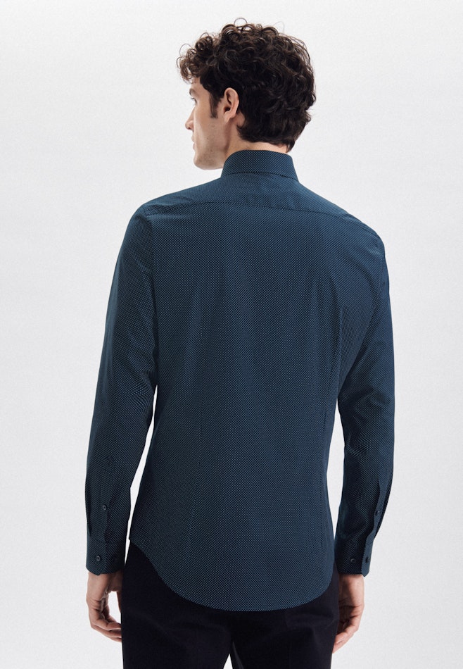 X-Slim Chemise d'affaires A Pois dans Bleu Foncé | Boutique en ligne Seidensticker