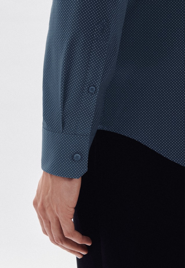 X-Slim Business Hemd Punkte in Dunkelblau |  Seidensticker Onlineshop