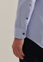 Slim Business Hemd Streifen in Mittelblau |  Seidensticker Onlineshop