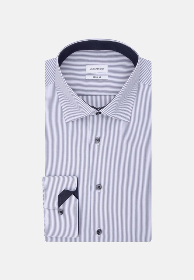 Slim Business Hemd Streifen in Mittelblau |  Seidensticker Onlineshop