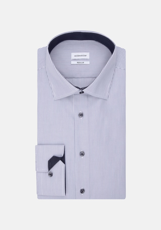 Non-iron Popeline Business overhemd in Slim with Kentkraag and extra long sleeve in Middelmatig Blauw |  Seidensticker Onlineshop