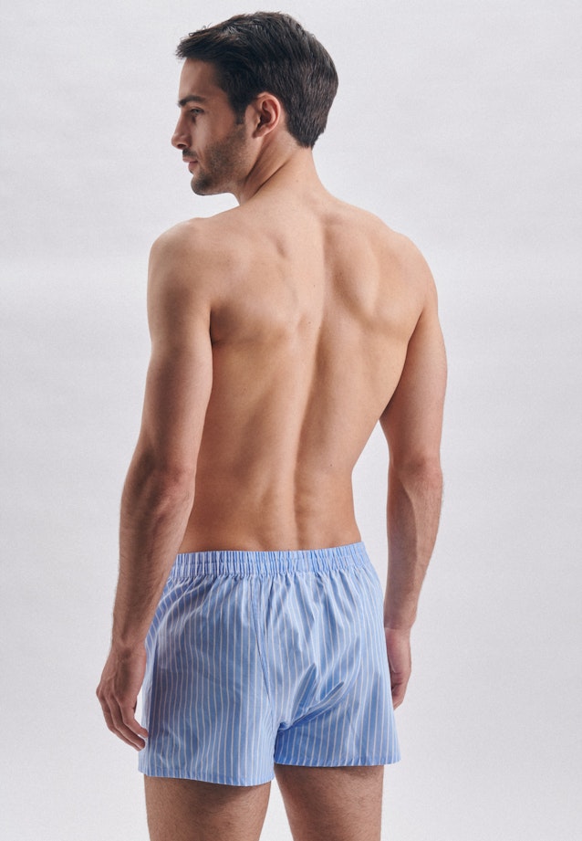 Boxershorts aus 100% Baumwolle in Fresh Blue/Blue Stripes Print |  Seidensticker Onlineshop