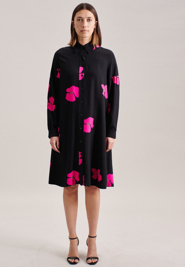 Kleid Druck in Schwarz |  Seidensticker Onlineshop